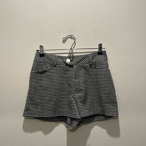 Vintage Gingham Short Shorts made in USA
